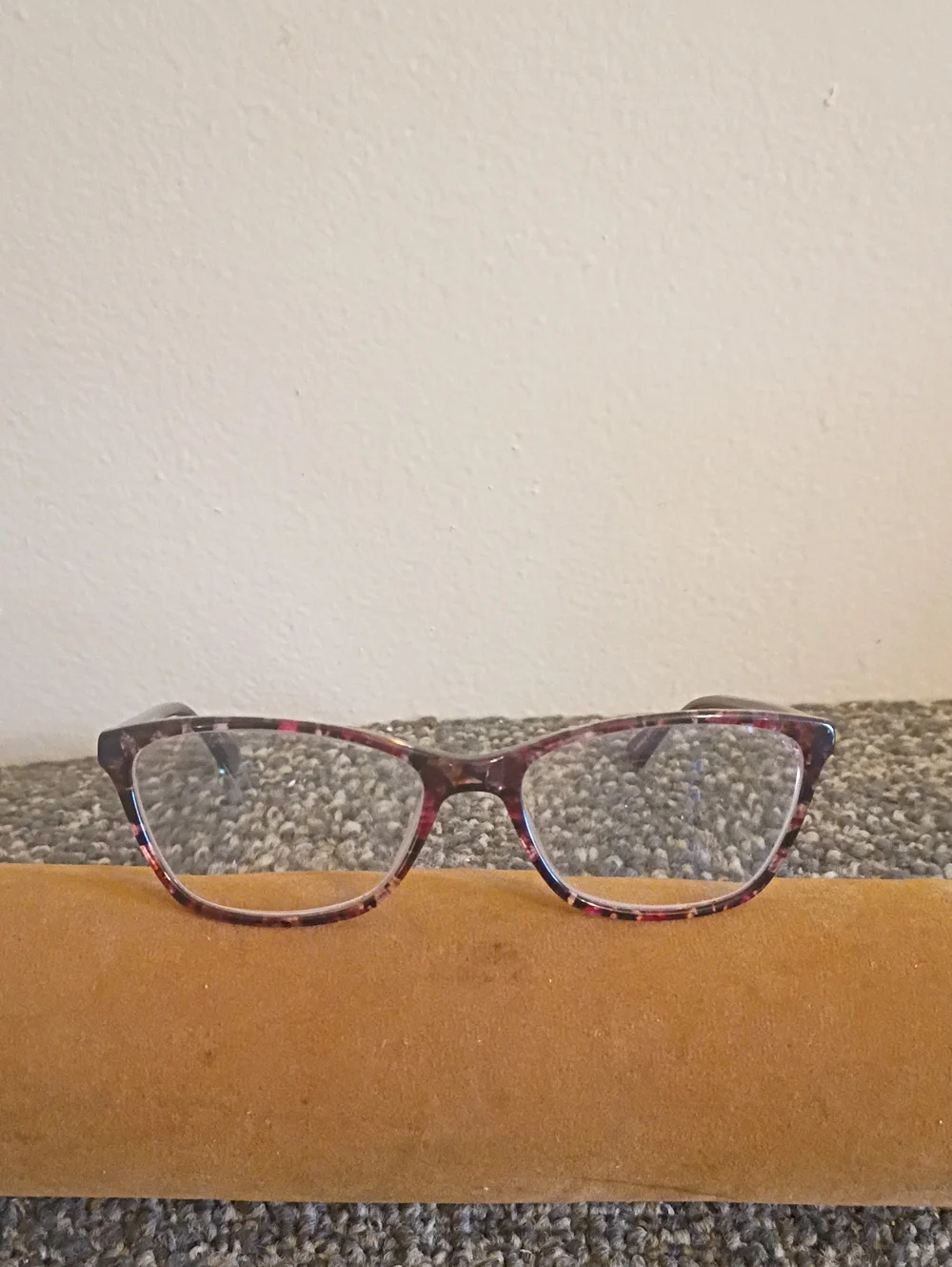 Bloom optics Cat-Eye Burgundy Glasses Frames Only.